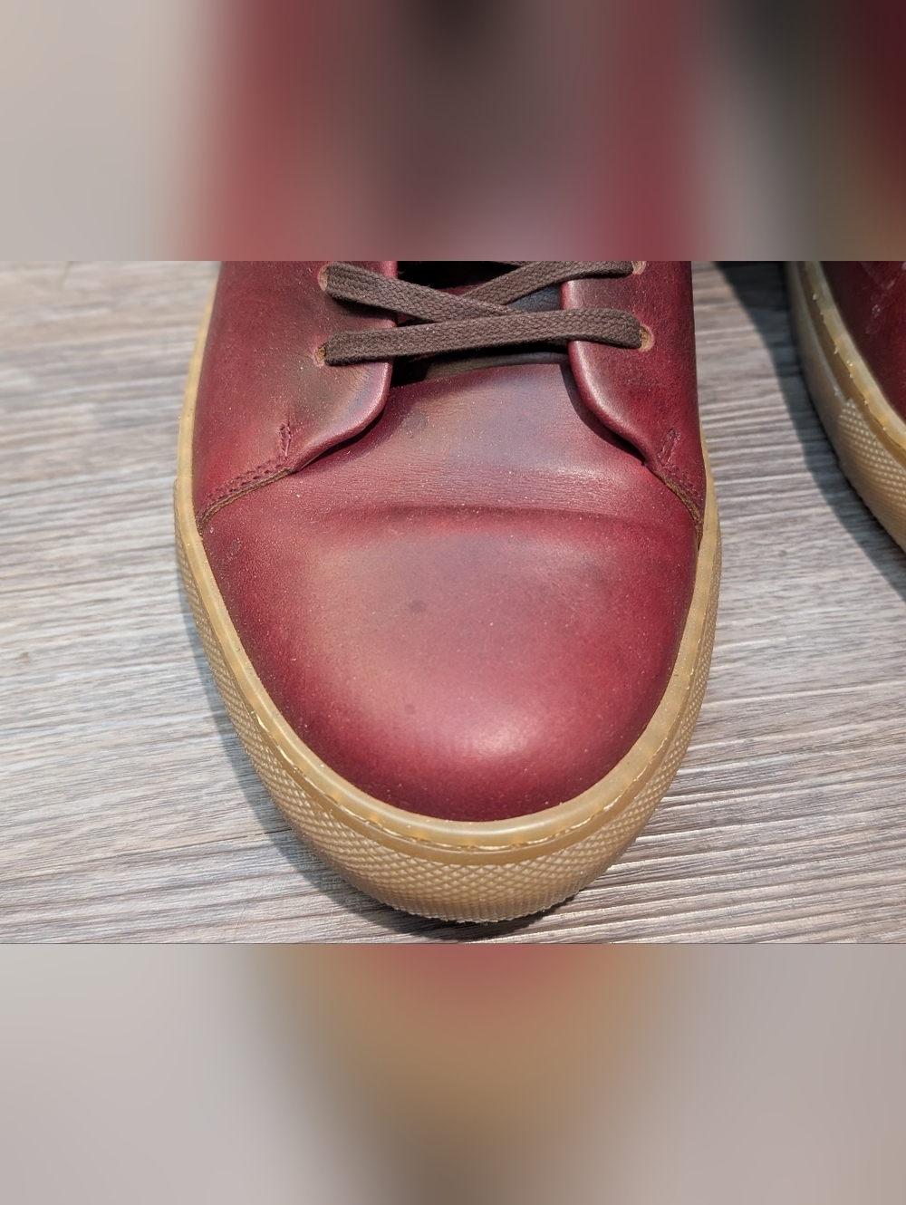 Goral and Son Low Top Leather Sneaker Burgandy-Brown Color - May Run Small - Picture 4 of 16